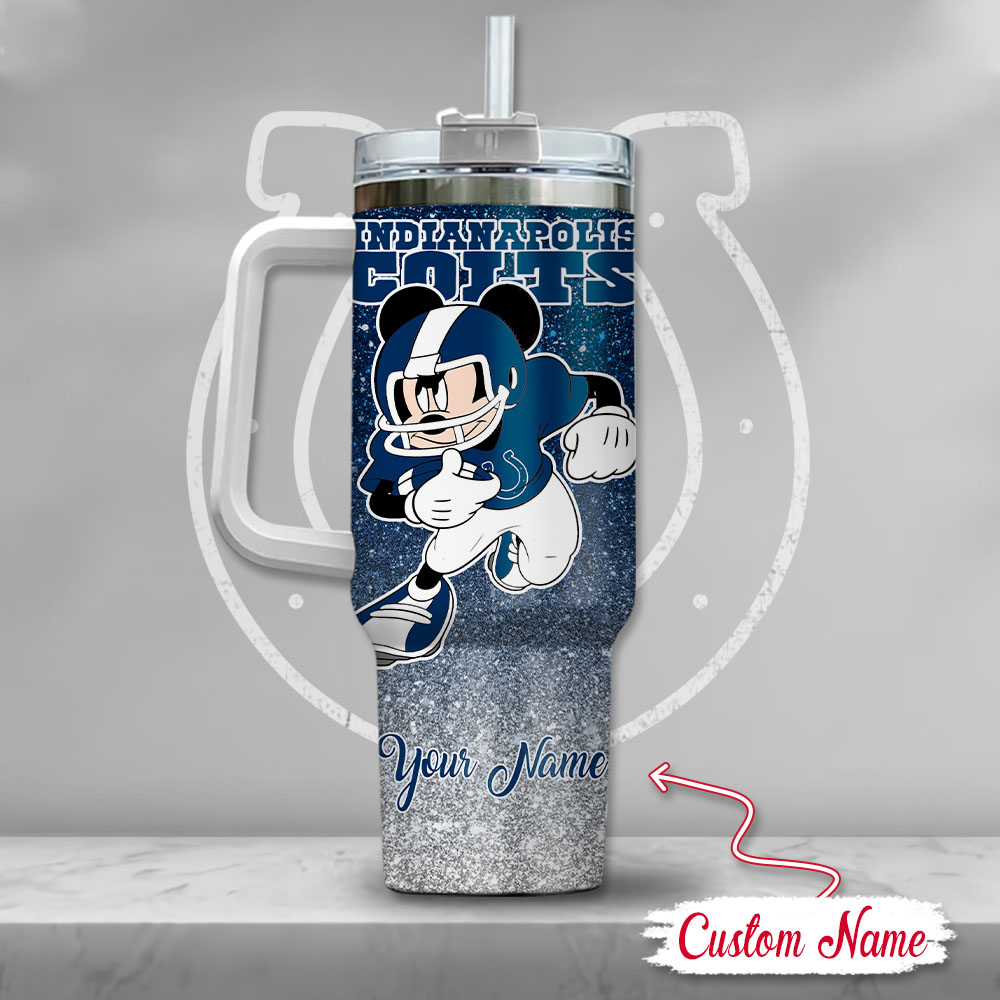 Indianapolis Colts NFL Mickey Mouse Glitter Custom Stanley Cup 40 oz 30 oz Tumbler With HandleTVC230191 - Image 3