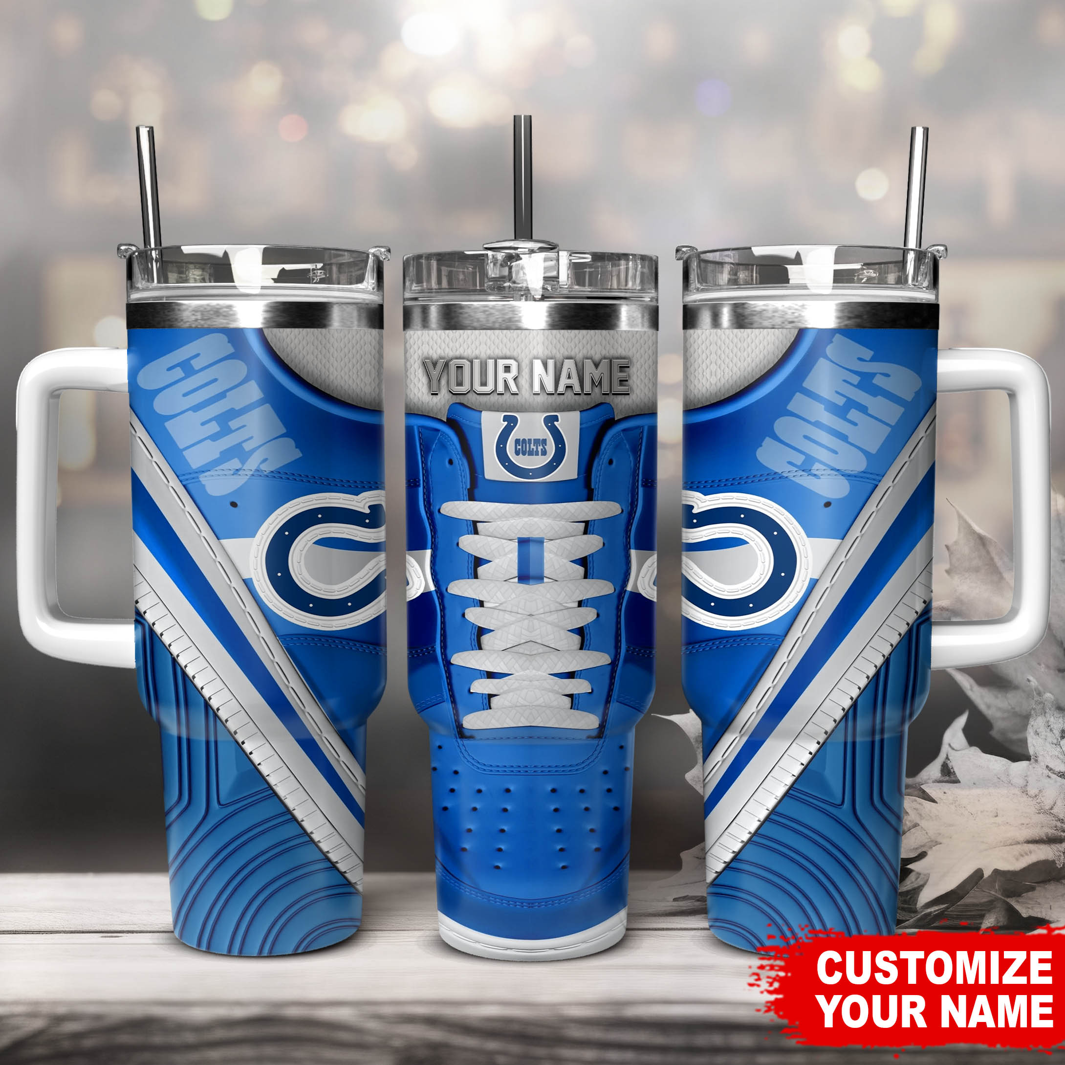 Indianapolis Colts NFL Sneaker Custom Stanley Cup 40 oz 30 oz Tumbler With HandleTVC230129