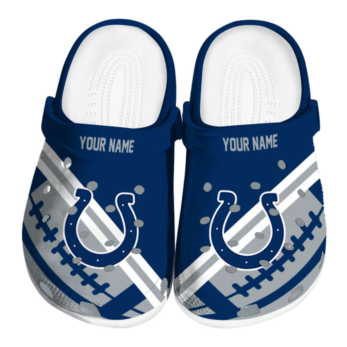 Indianapolis Colts NFL Sport Crocs Crocband Clogs Shoes Comfortable For Men Women and Kids
