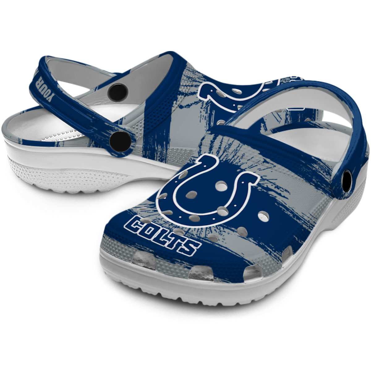 Indianapolis Colts NFL Sport Crocs Crocband Clogs Shoes Comfortable For Men Women and Kids - Image 3