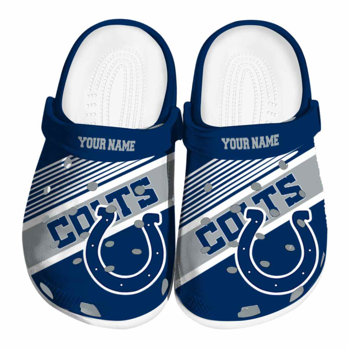 Indianapolis Colts NFL Sport Crocs Crocband Clogs Shoes Comfortable For Men Women and Kids