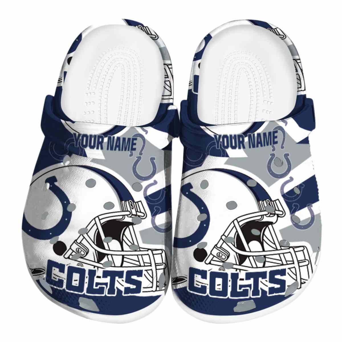 Indianapolis Colts NFL Sport Crocs Crocband Clogs Shoes Comfortable For Men Women and Kids