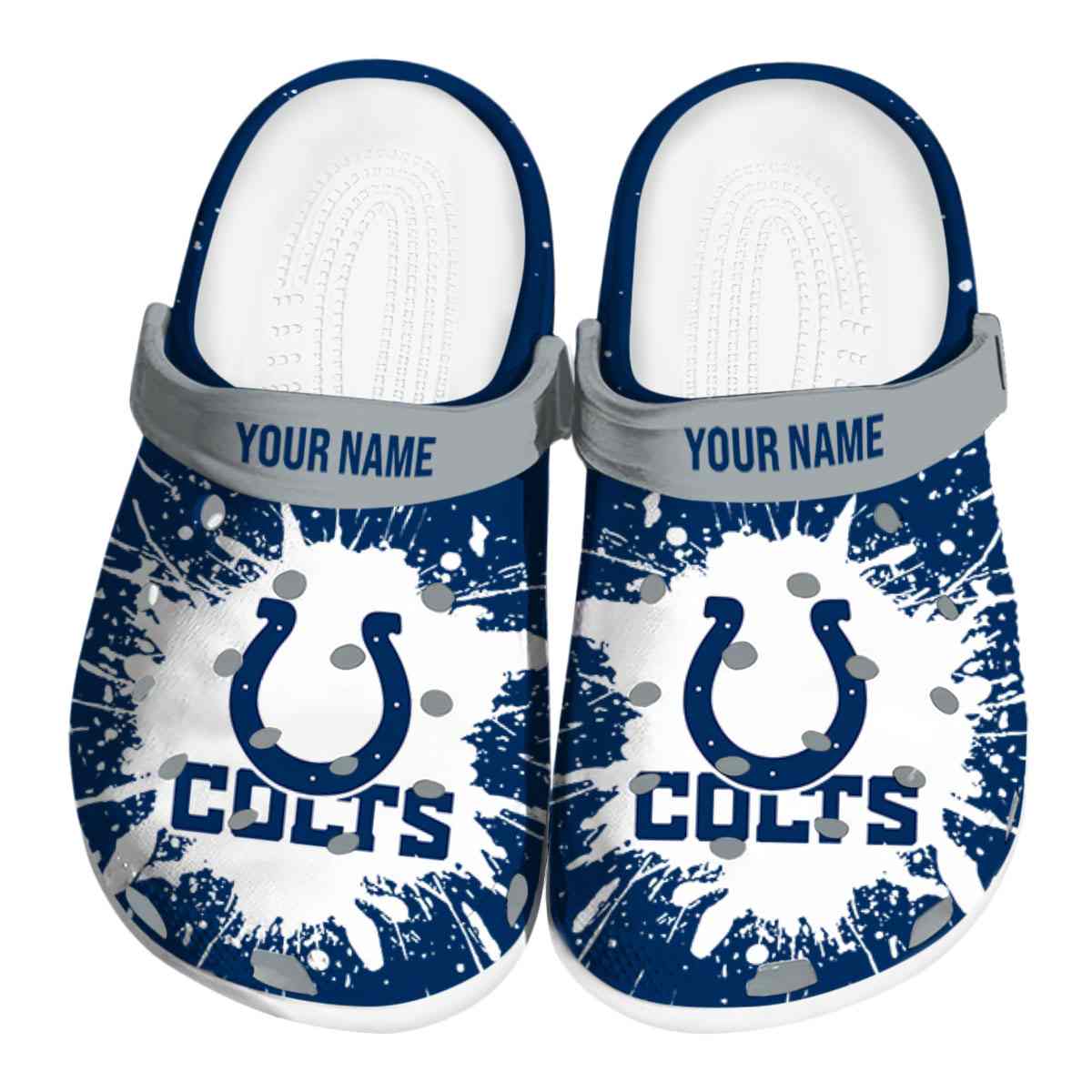 Indianapolis Colts NFL Sport Crocs Crocband Clogs Shoes Comfortable For Men Women and Kids