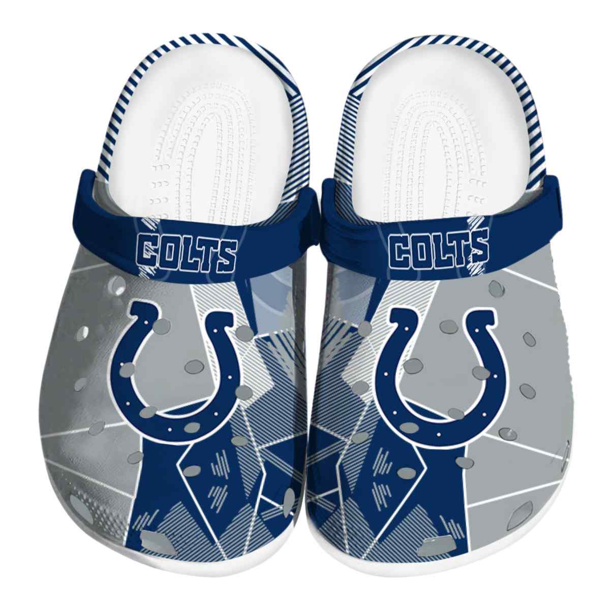 Indianapolis Colts NFL Sport Crocs Crocband Clogs Shoes Comfortable For Men Women and Kids