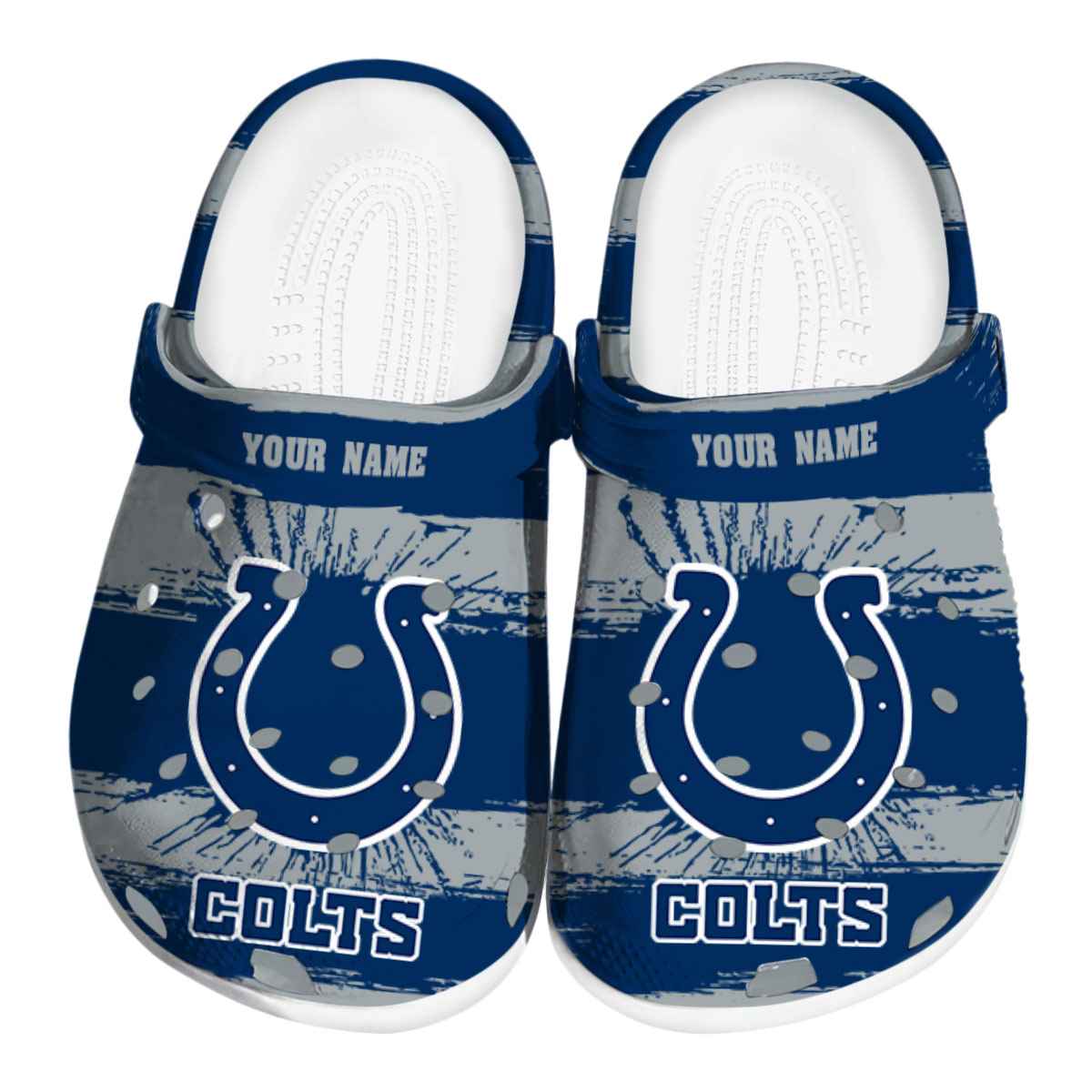Indianapolis Colts NFL Sport Crocs Crocband Clogs Shoes Comfortable For Men Women and Kids