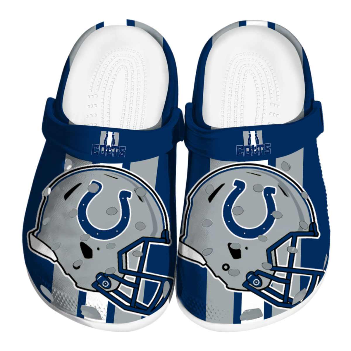 Indianapolis Colts NFL Sport Crocs Crocband Clogs Shoes Comfortable For Men Women and Kids