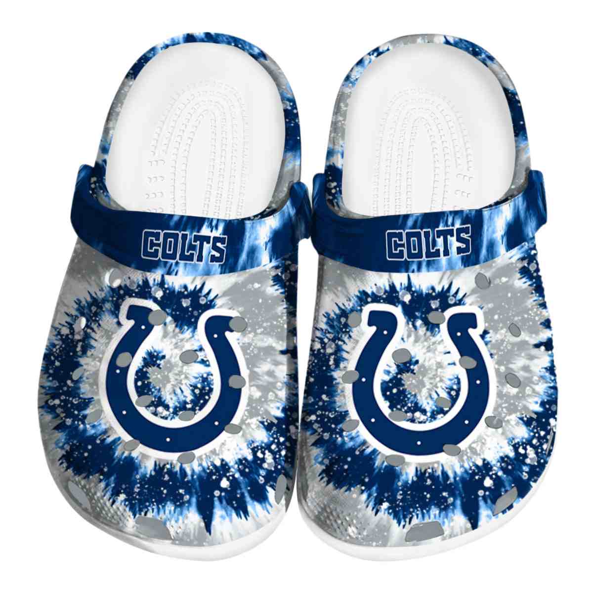 Indianapolis Colts NFL Sport Crocs Crocband Clogs Shoes Comfortable For Men Women and Kids