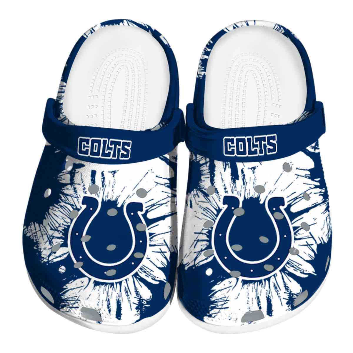 Indianapolis Colts NFL Sport Crocs Crocband Clogs Shoes Comfortable For Men Women and Kids