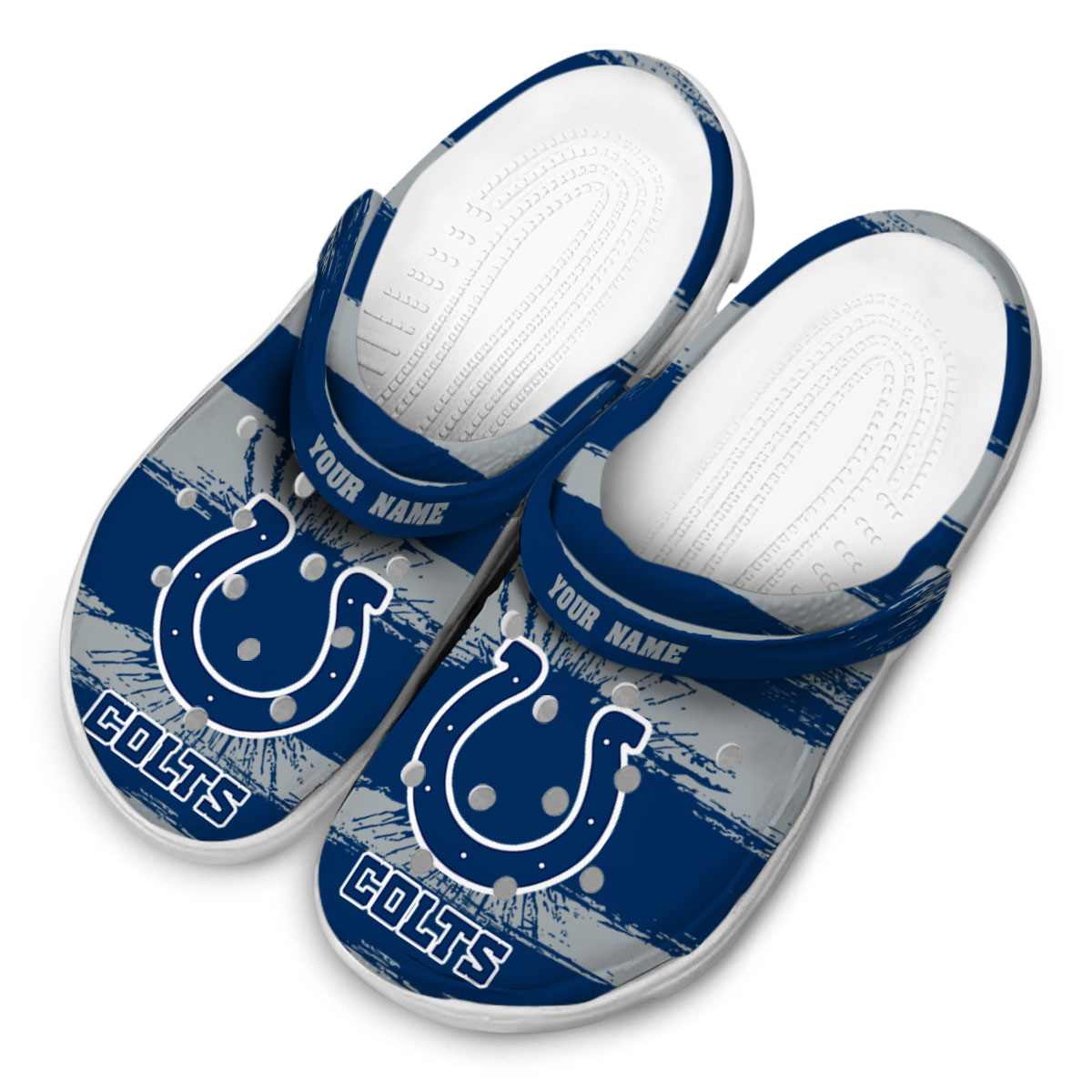 Indianapolis Colts NFL Sport Crocs Crocband Clogs Shoes Comfortable For Men Women and Kids - Image 4