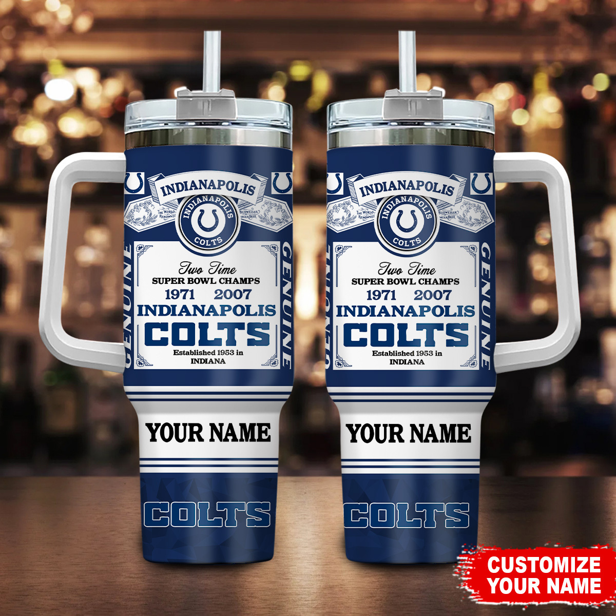 Indianapolis Colts NFL Super Bowl Champs Pride Custom Stanley Cup 40 oz 30 oz Tumbler With HandleTVC230157
