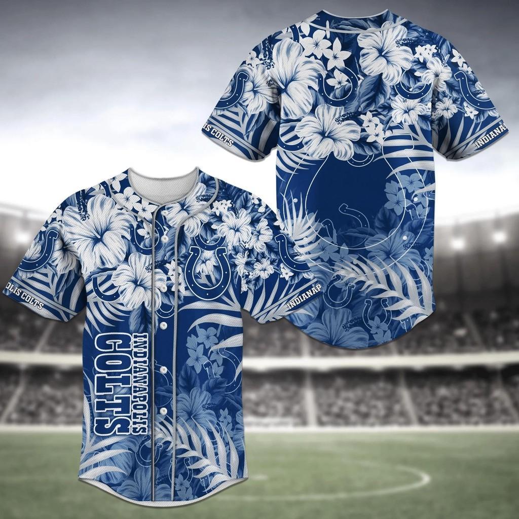 Indianapolis Colts NLF Fan Flower Baseball Jersey Shirt