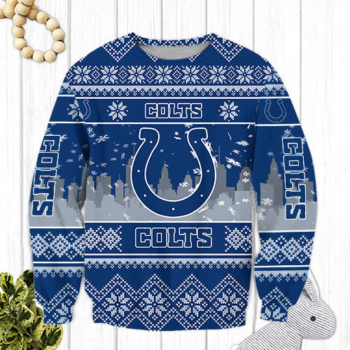 Indianapolis Colts Ugly Christmas Sweater Adult 3D Funny Matching for family