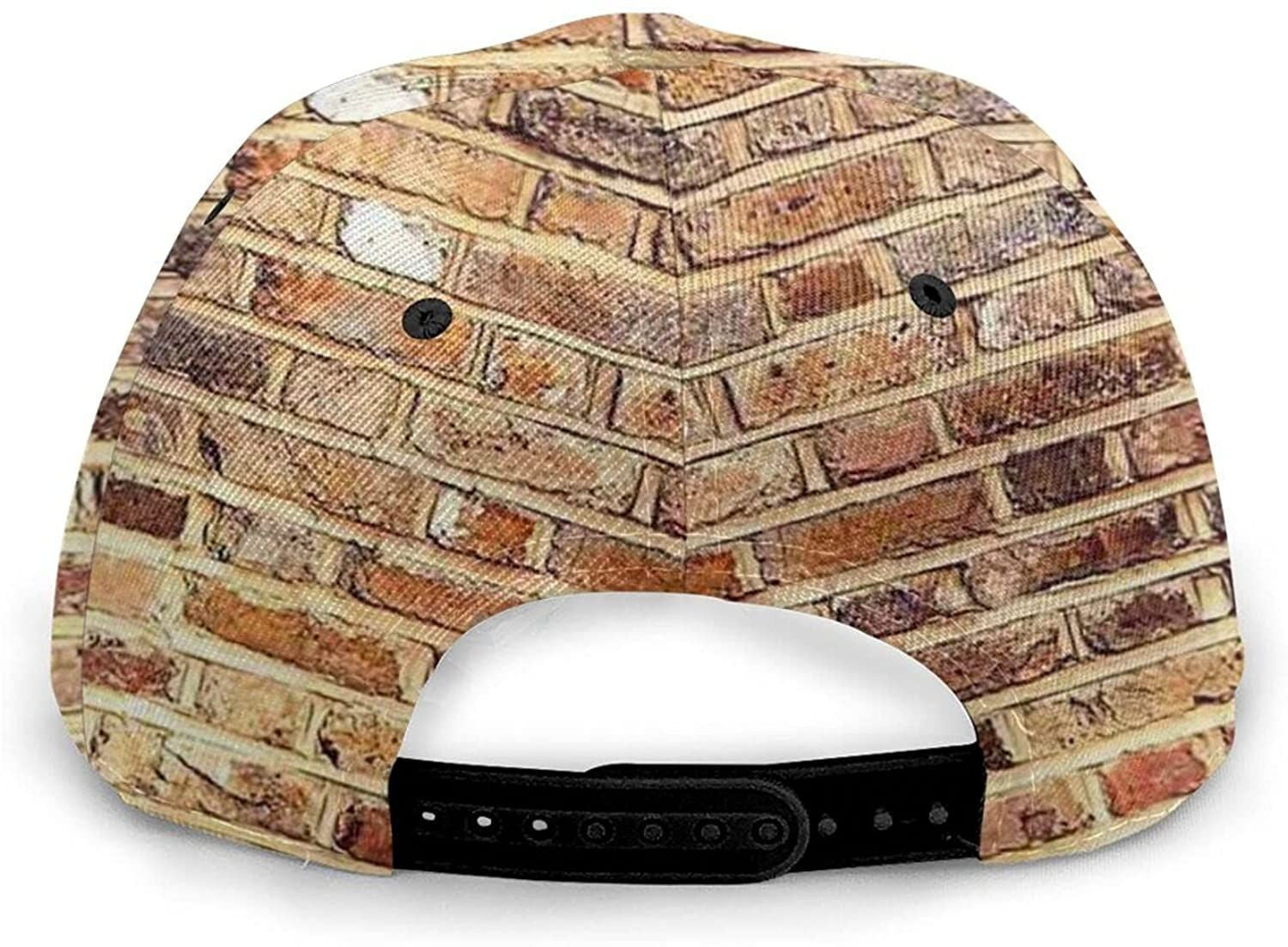 Industrial Brick Wall Background Print Classic Baseball 3D Cap Adjustable Twill Sports Dad Hats for Unisex Trucker Hats Custom Hats Gifts For Men & Women