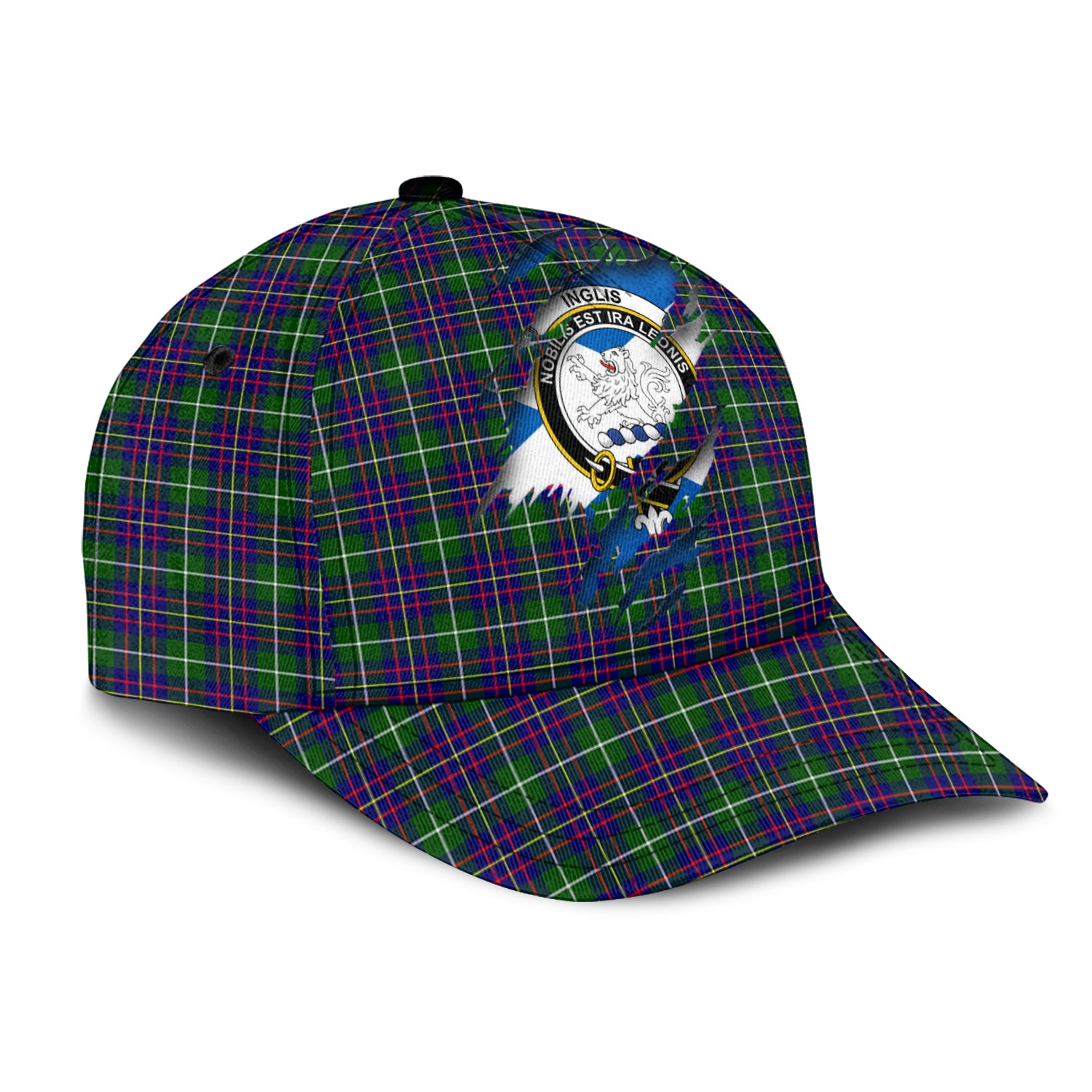 Inglis Modern Tartan Plaid Cap, Family Crest In Me Style Tartan Baseball Cap TS23 Trucker Hats Custom Hats Gifts For Men & Women