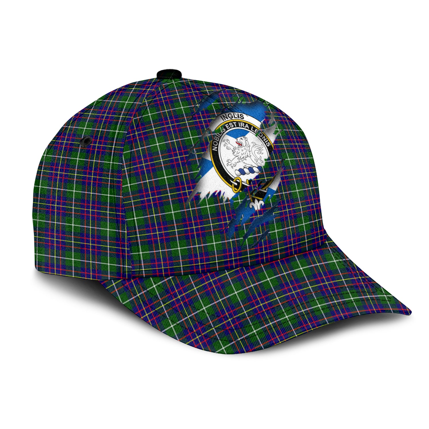 Inglis Modern Tartan Plaid Cap, Family Crest In Me Style Tartan Baseball Cap TS23