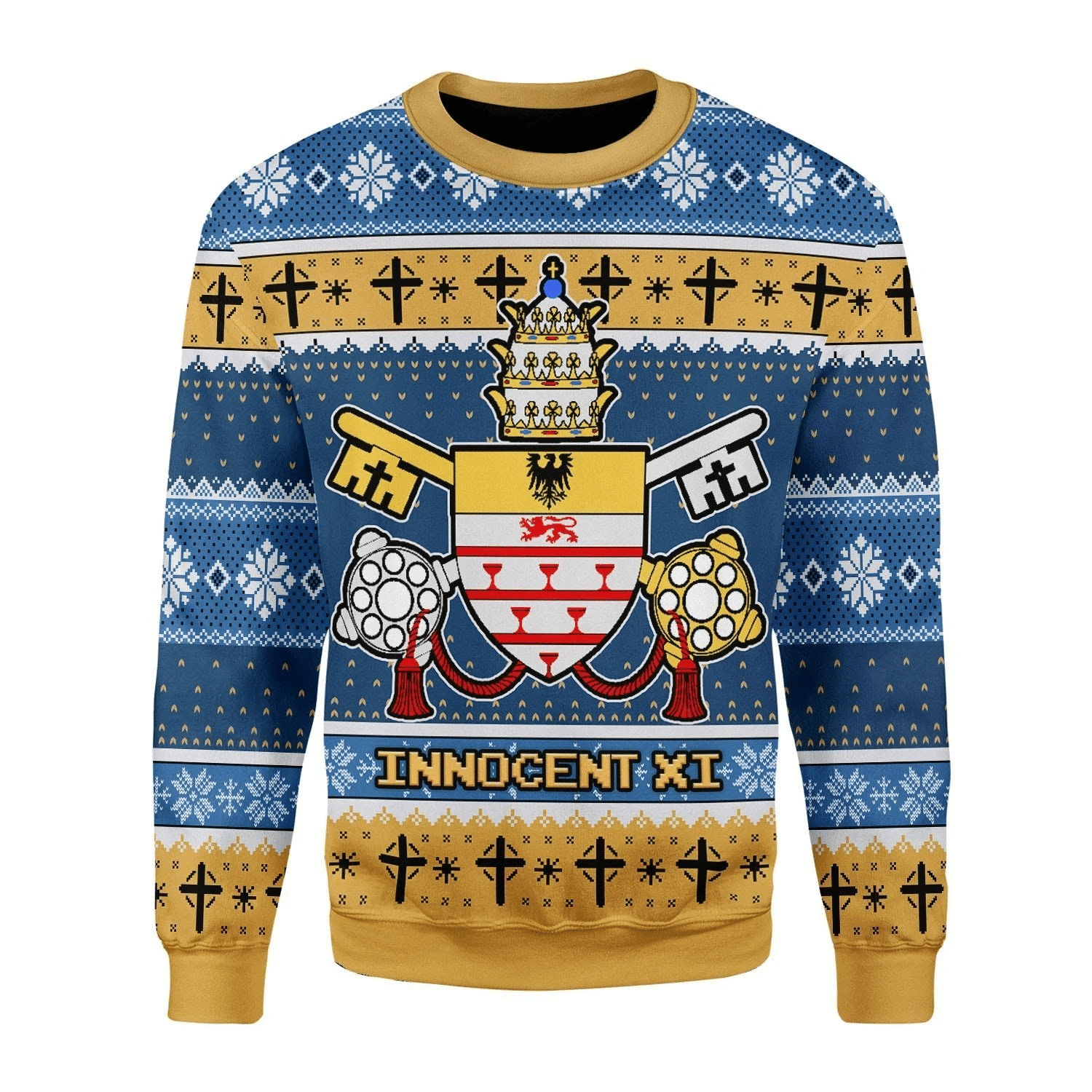 Innocent Xi Coat Of Arms Ugly Christmas Sweater Adult 3D Funny Matching for family - Image 2