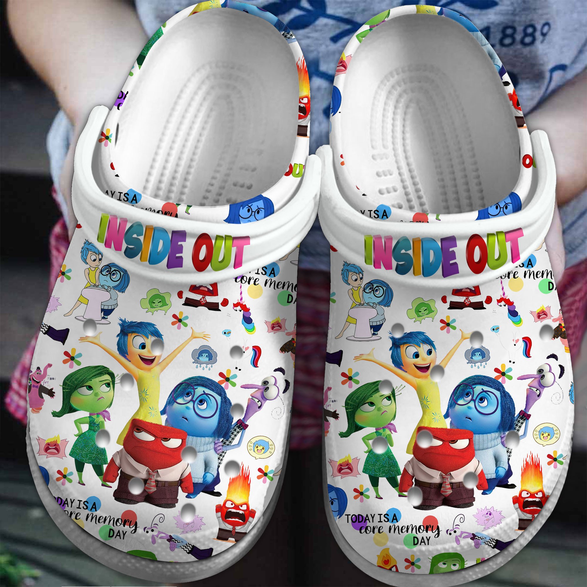 Inside Out Cartoon Crocs Crocband Clogs Shoes Comfortable For Men Women and Kids