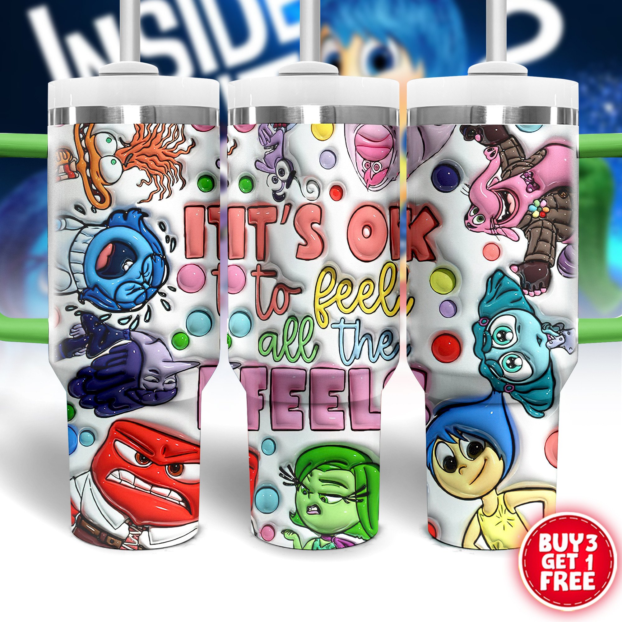 Inside Out Movies Custom Stanley Cup 40 oz 30 oz Tumbler With HandleTVC2301802