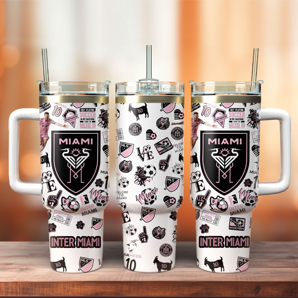 Inter Miami Messi Soccer Custom Stanley Cup 40 oz 30 oz Tumbler With HandleTVC2301986