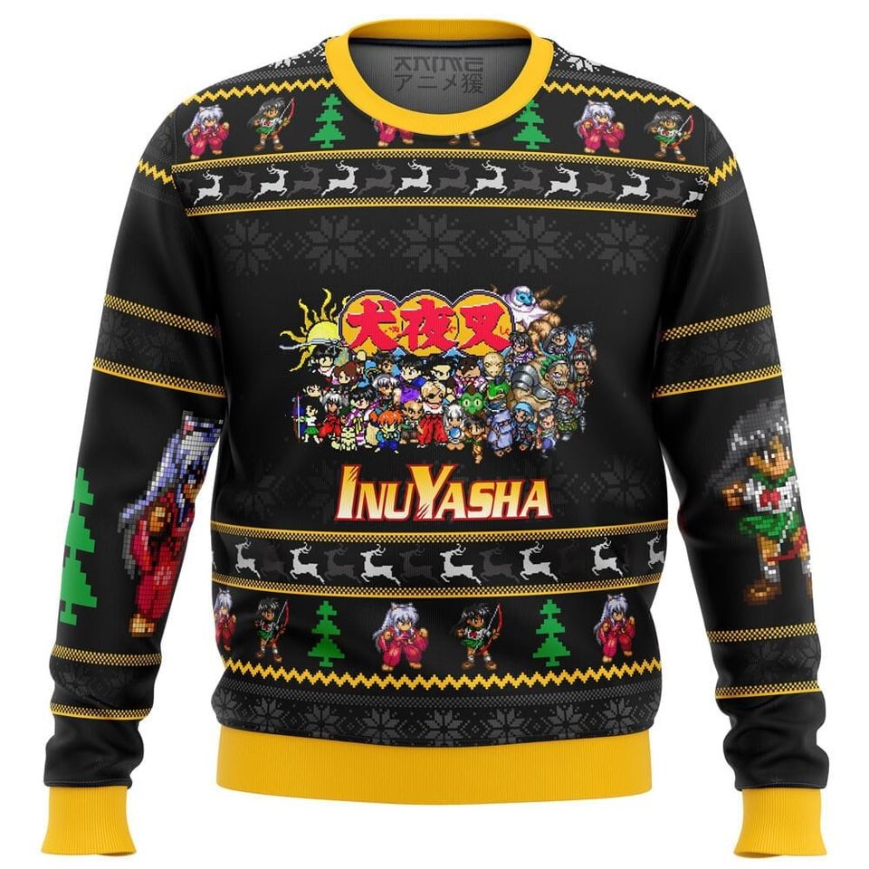 Inuyaasha Sprites Christmas Ugly Sweater, Anime Sweatshirt