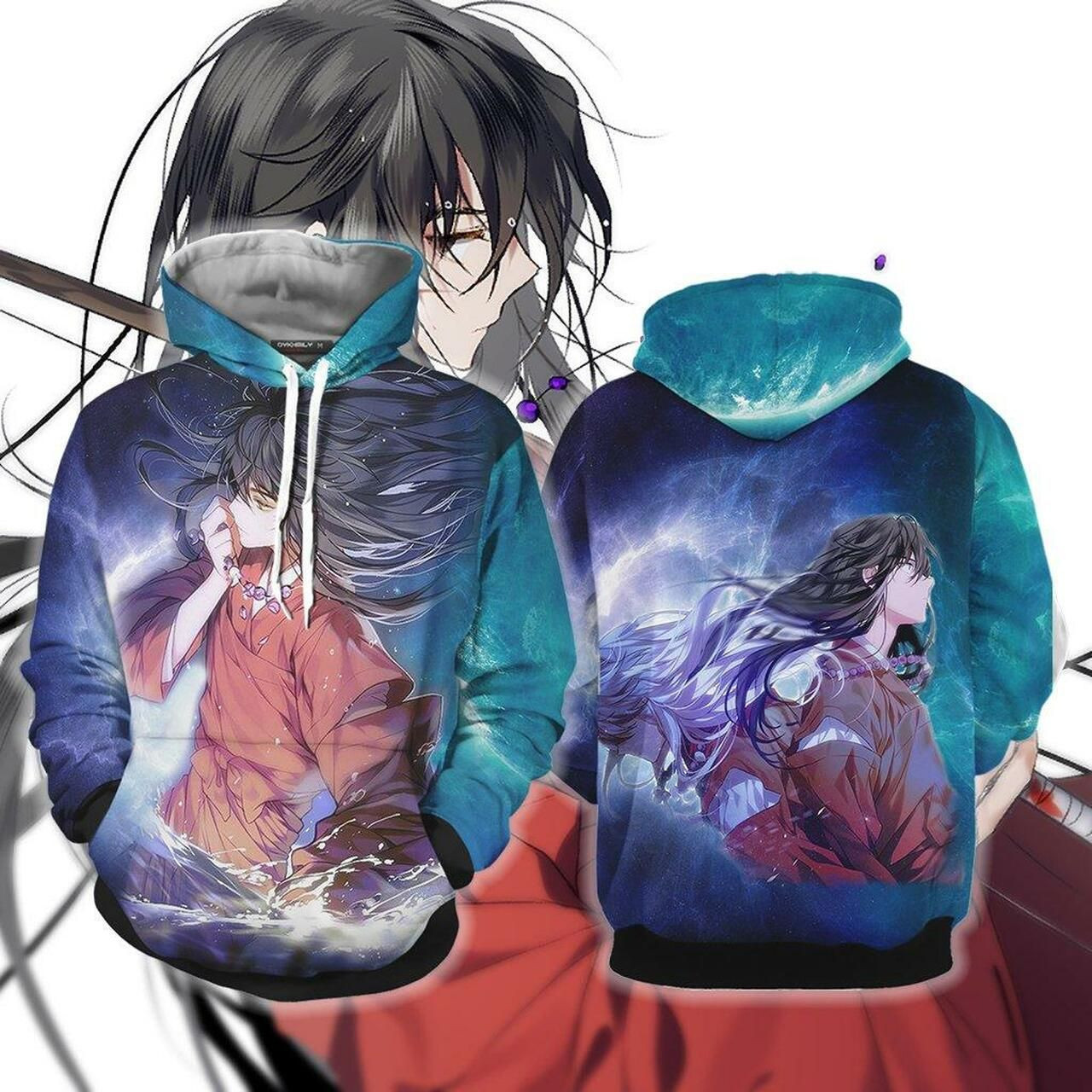Inuyahsha Human Inuyasha 3D All Over Print Hoodie, Zip Hoodie