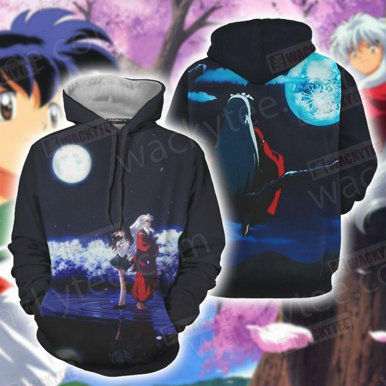 Inuyasha And Kagome 3D All Over Print Hoodie, Zip Hoodie