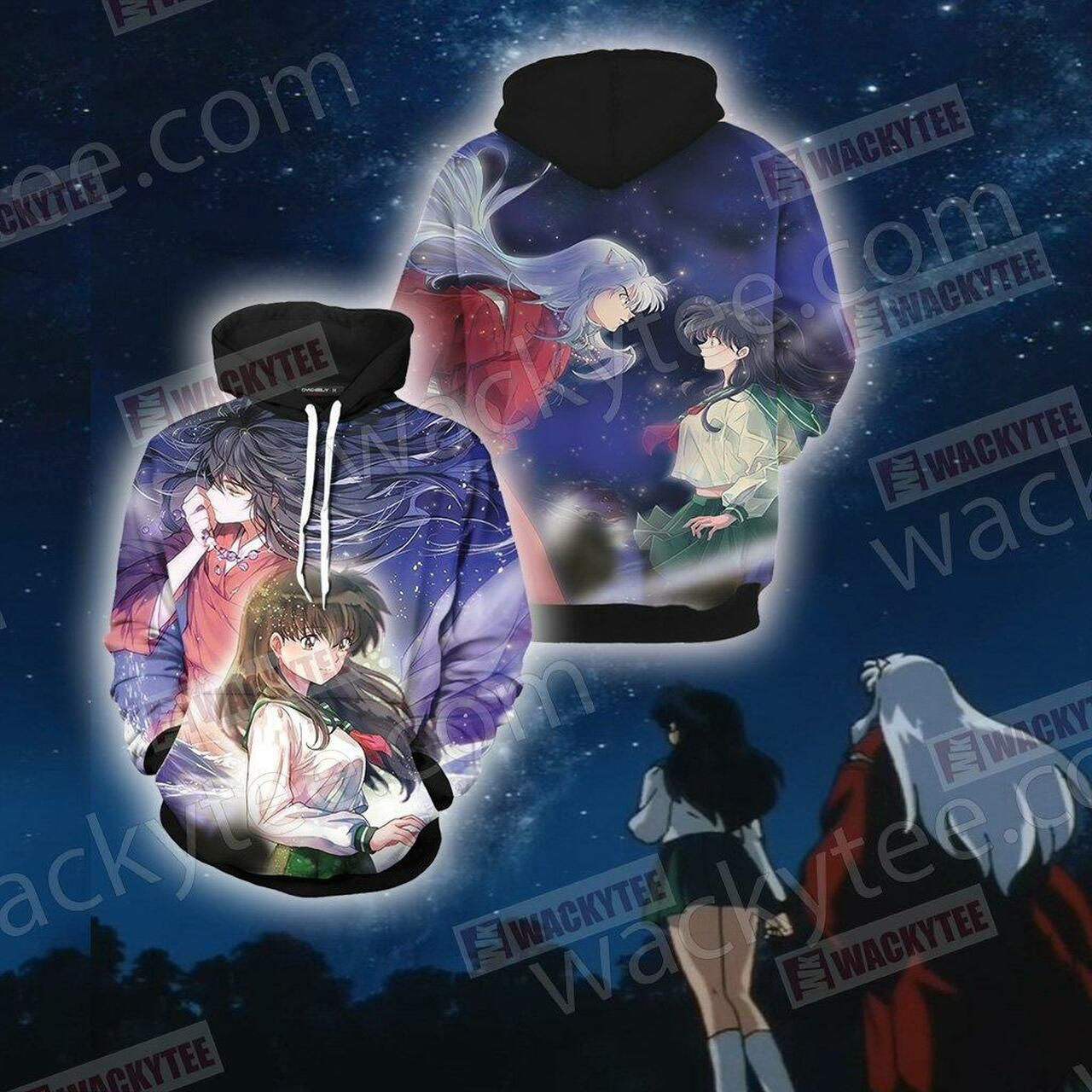 Inuyasha And Kagome New Look 3D All Over Print Hoodie, Zip Hoodie