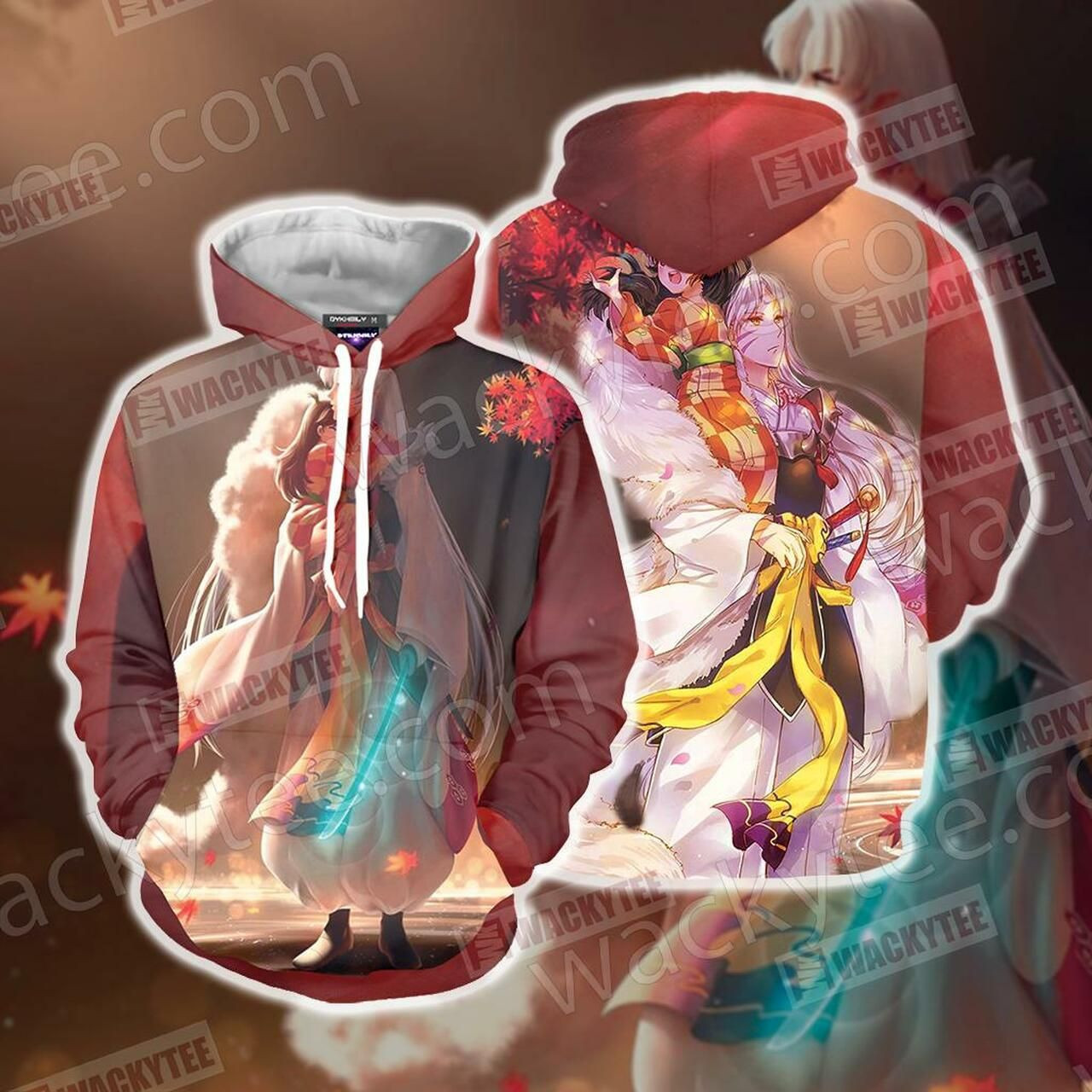 Inuyasha Sesshomaru And Rin 3D All Over Print Hoodie, Zip Hoodie