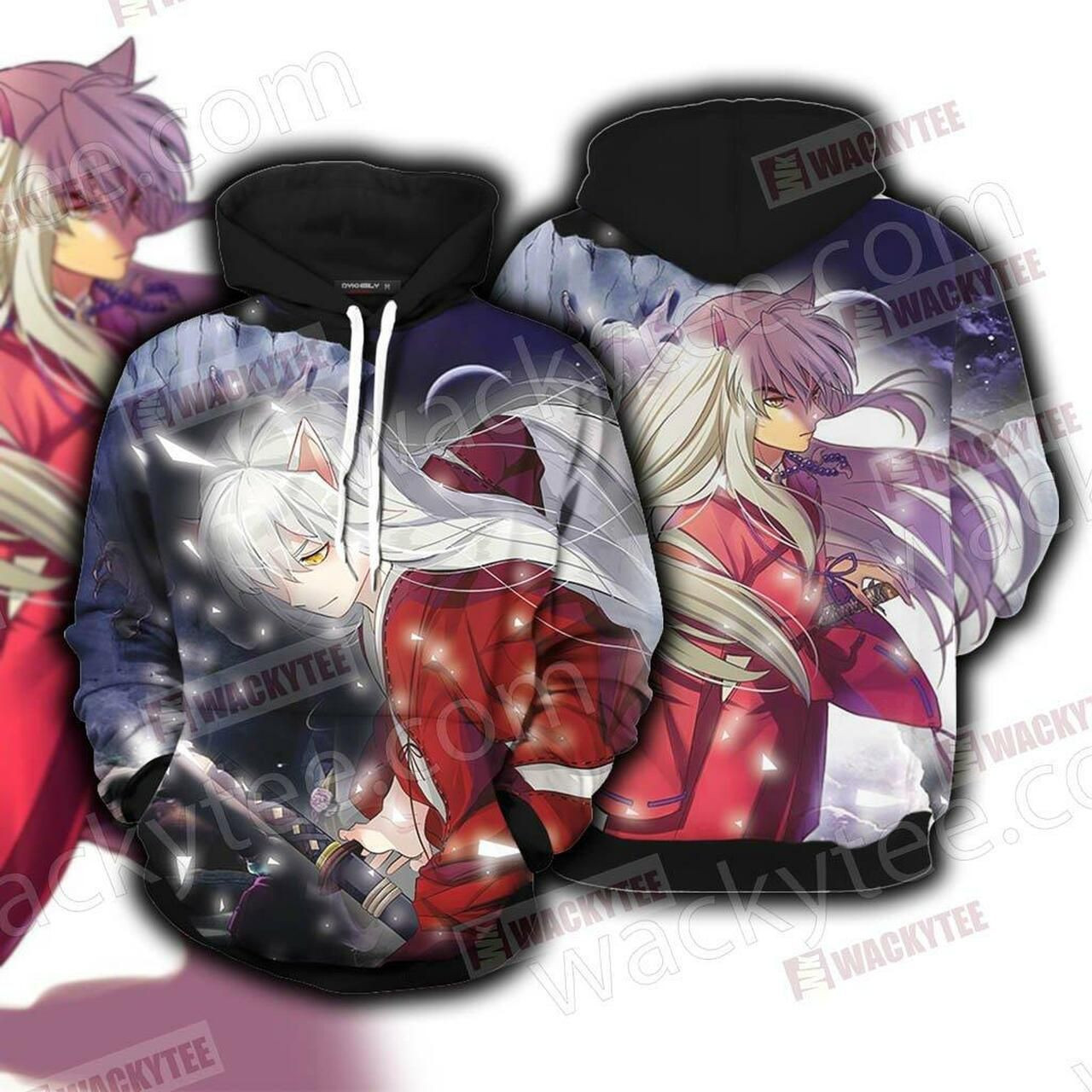 Inuyasha Unisex 3D All Over Print Hoodie, Zip Hoodie