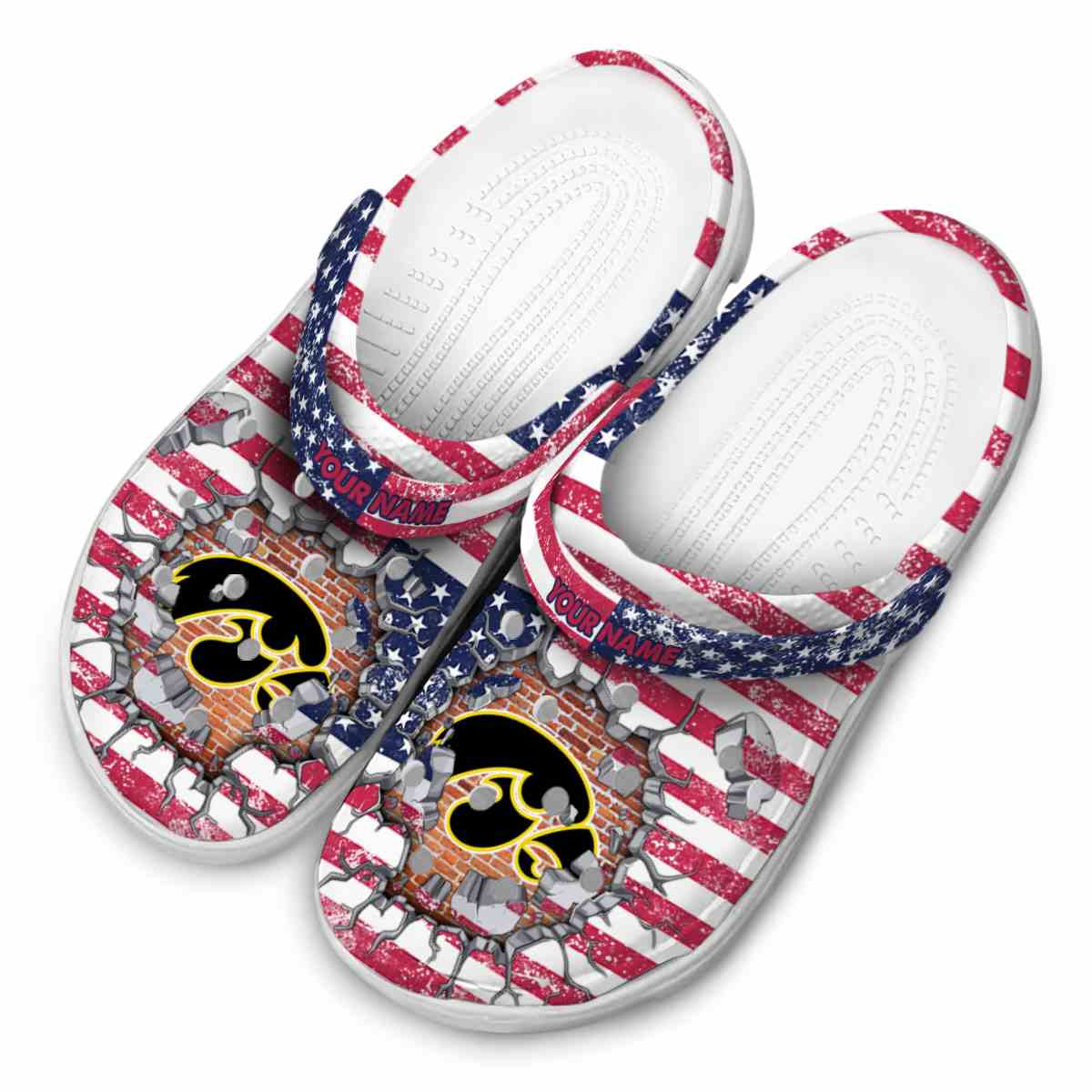Iowa Hawkeyes NCAA Sport Crocs Crocband Clogs Shoes Comfortable For Men Women and Kids - Image 4