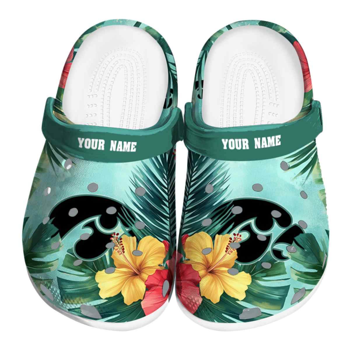 Iowa Hawkeyes NCAA Sport Crocs Crocband Clogs Shoes Comfortable For Men Women and Kids