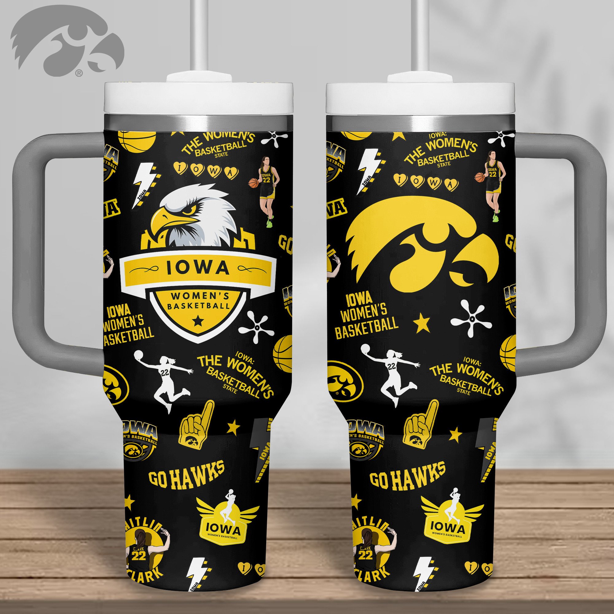 Iowa Hawkeyes womenâ€™s basketball NCAA Custom Stanley Cup 40 oz 30 oz Tumbler With HandleTVC2301263