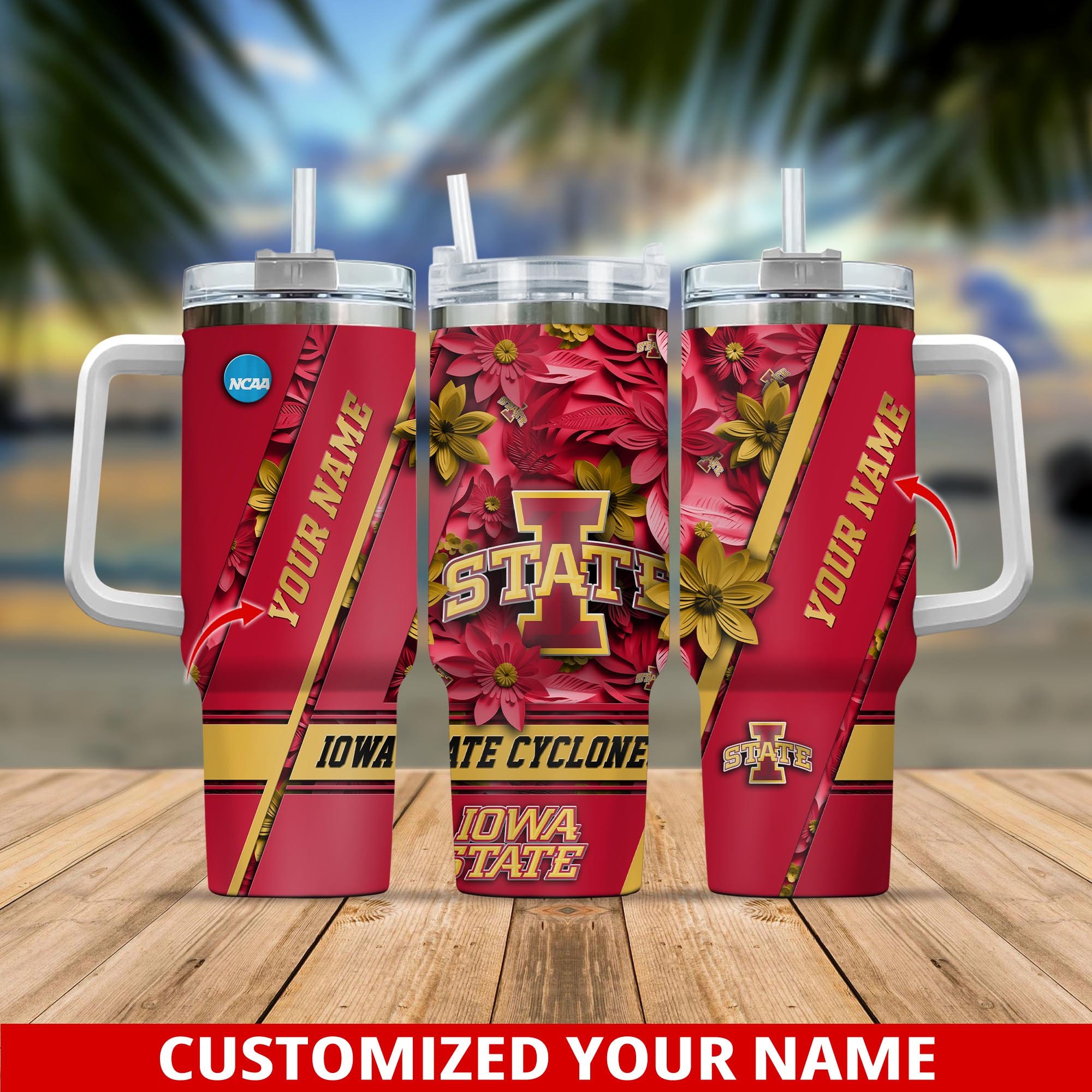 Iowa State Cyclones NCAA Custom Stanley Cup 40 oz 30 oz Tumbler With HandleTVC230104