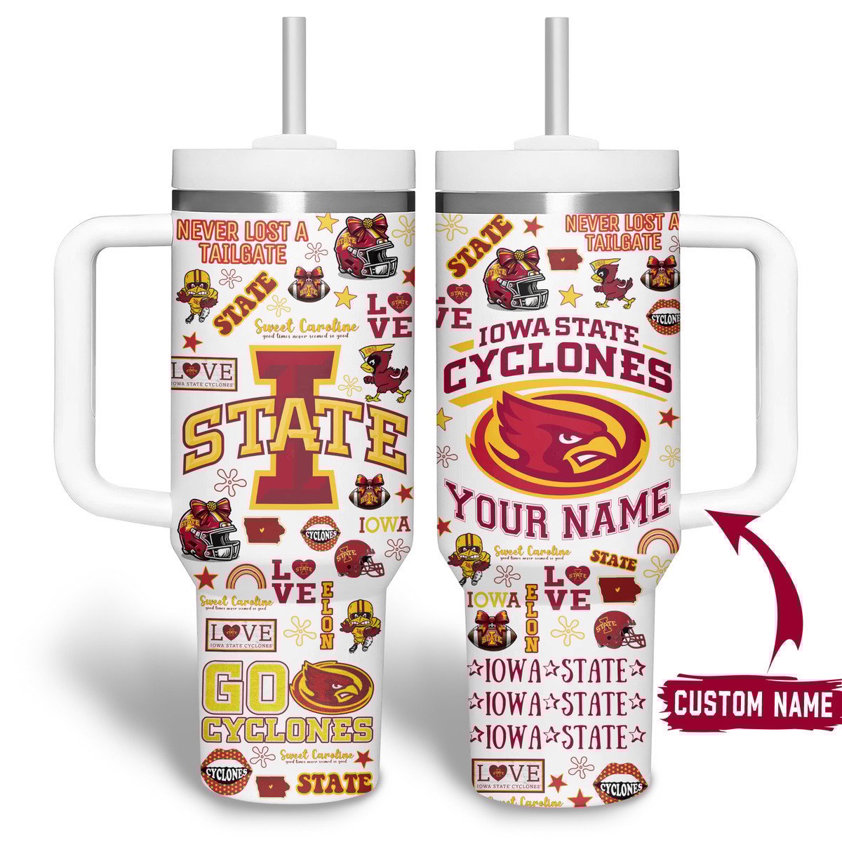 Iowa State Cyclones NCAA Custom Stanley Cup 40 oz 30 oz Tumbler With HandleTVC2301513