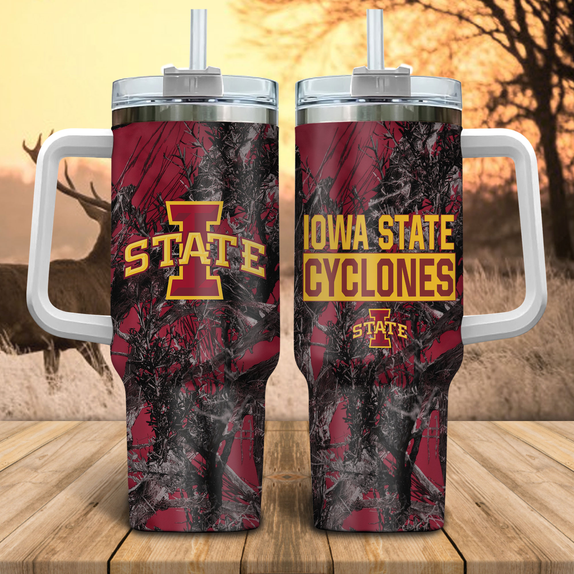 Iowa State Cyclones NCAA Hunting Custom Stanley Cup 40 oz 30 oz Tumbler With HandleTVC230115