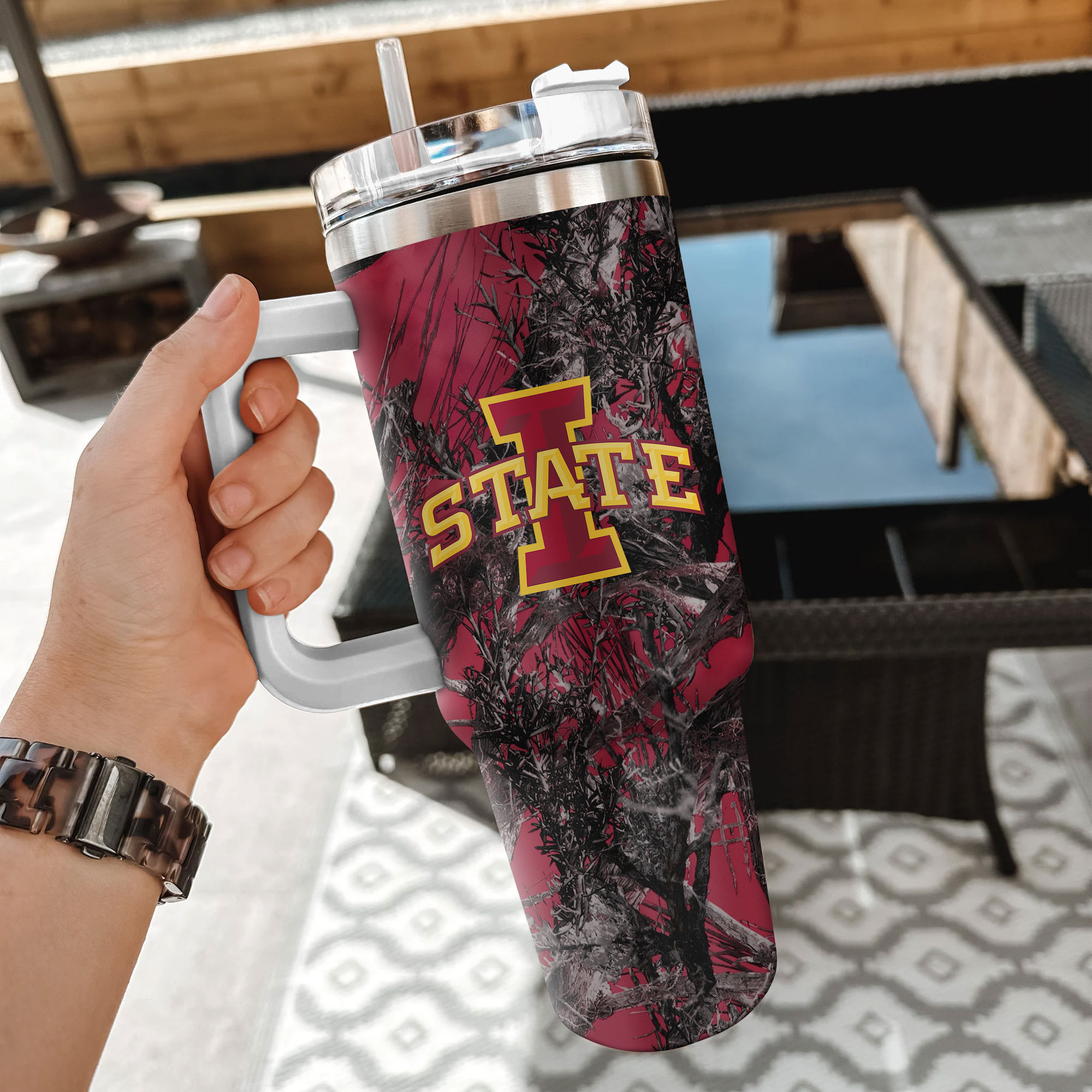 Iowa State Cyclones NCAA Hunting Custom Stanley Cup 40 oz 30 oz Tumbler With HandleTVC230115 - Image 2
