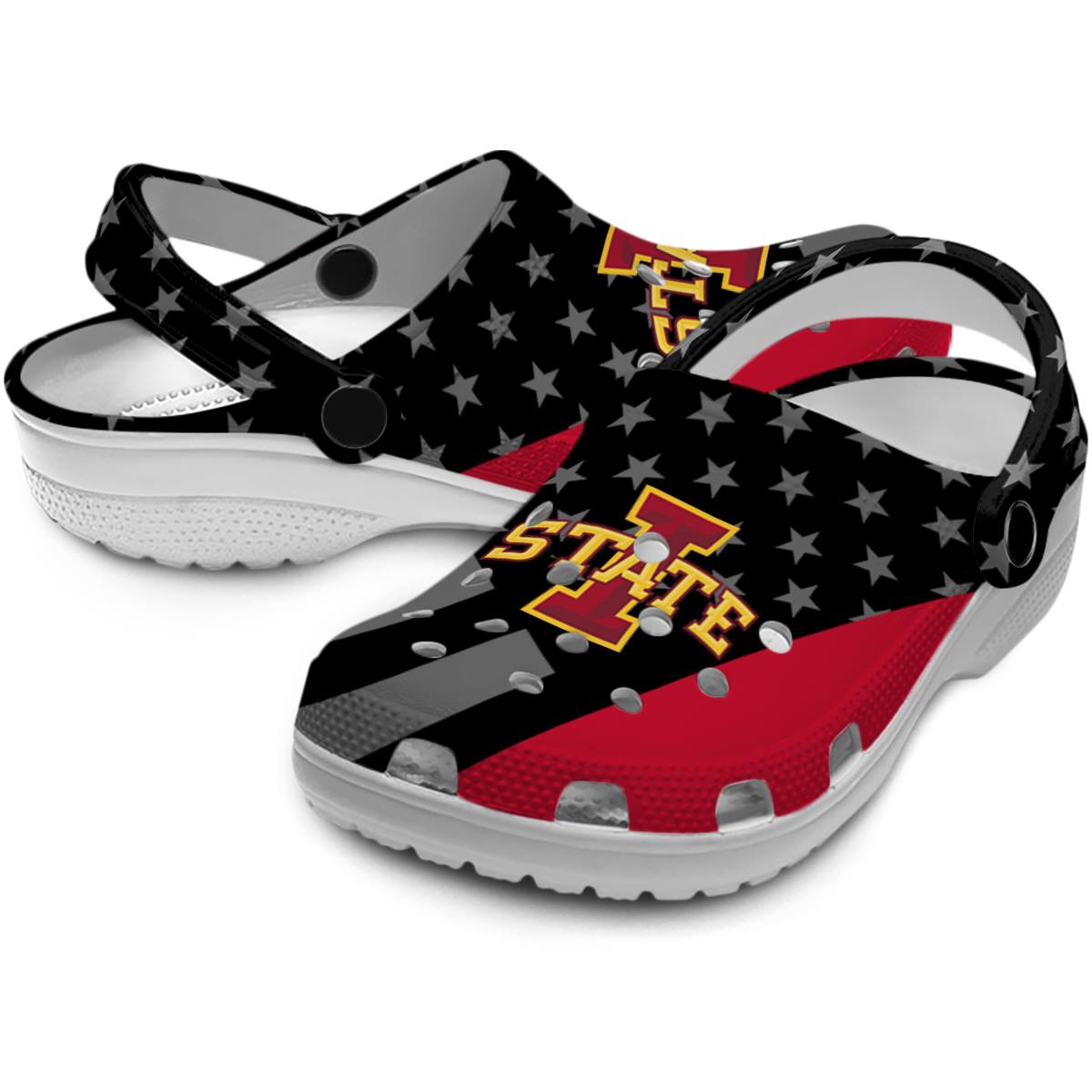Iowa State Cyclones NCAA Sport Crocs Crocband Clogs Shoes Comfortable For Men Women and Kids - Image 3