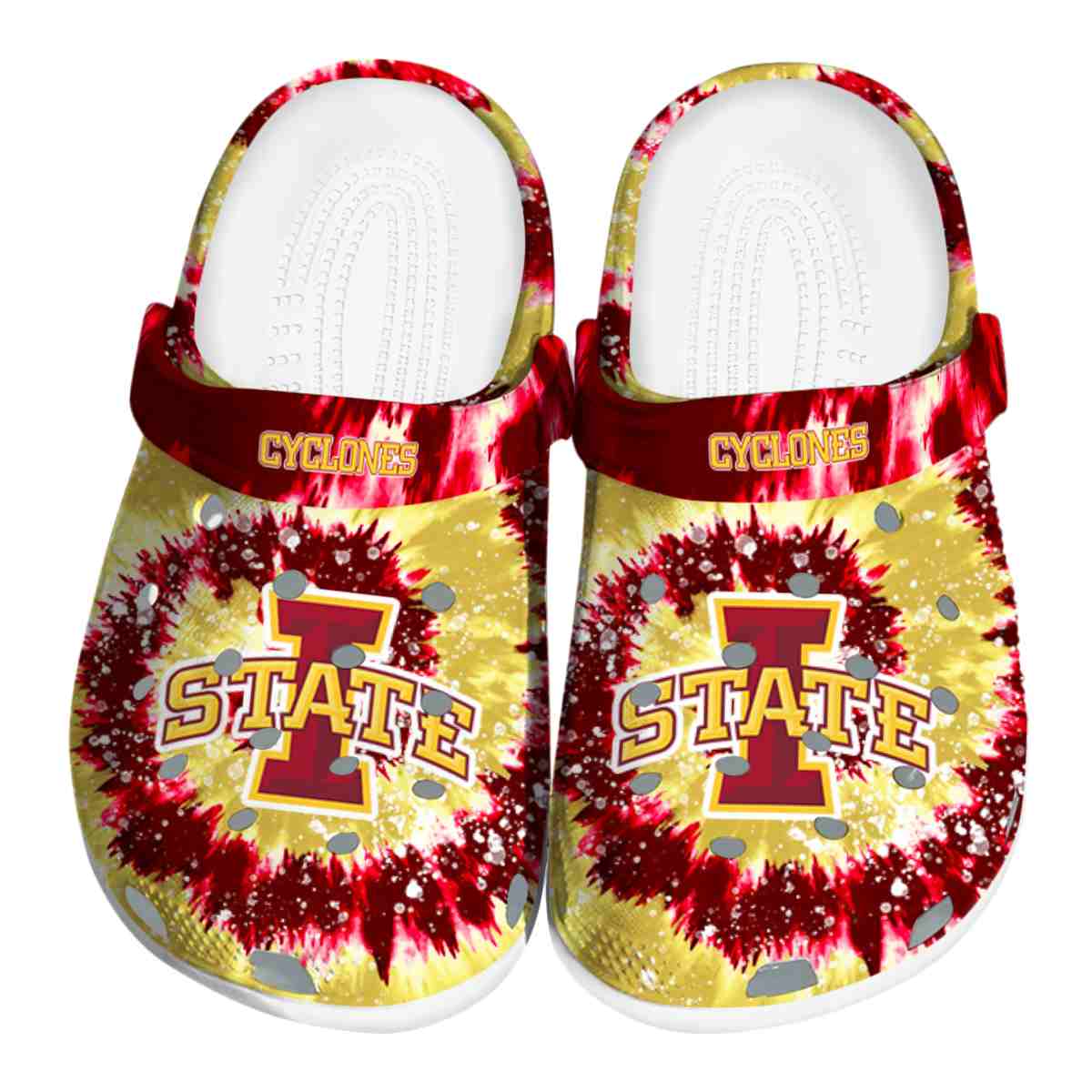 Iowa State Cyclones NCAA Sport Crocs Crocband Clogs Shoes Comfortable For Men Women and Kids
