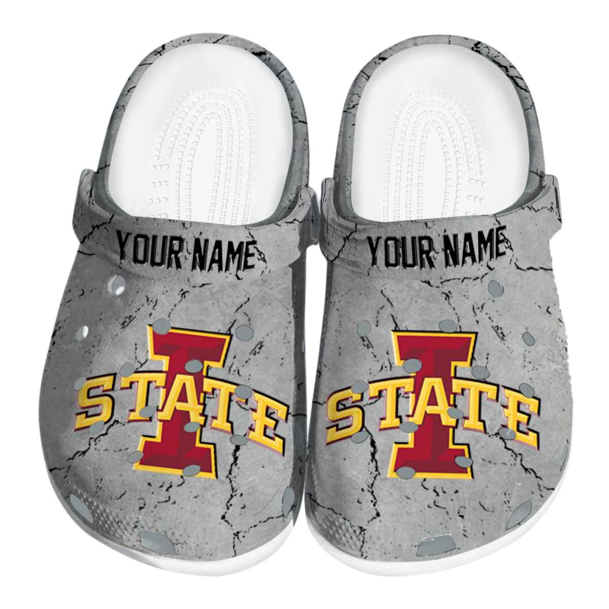 Iowa State Cyclones NCAA Sport Crocs Crocband Clogs Shoes Comfortable For Men Women and Kids