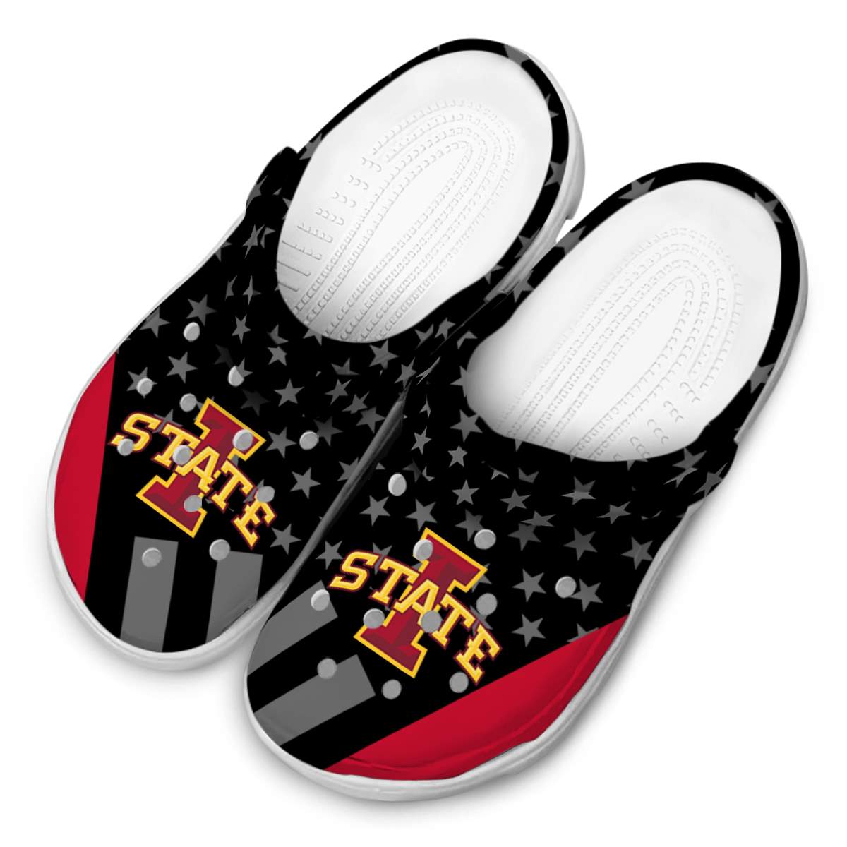 Iowa State Cyclones NCAA Sport Crocs Crocband Clogs Shoes Comfortable For Men Women and Kids - Image 4