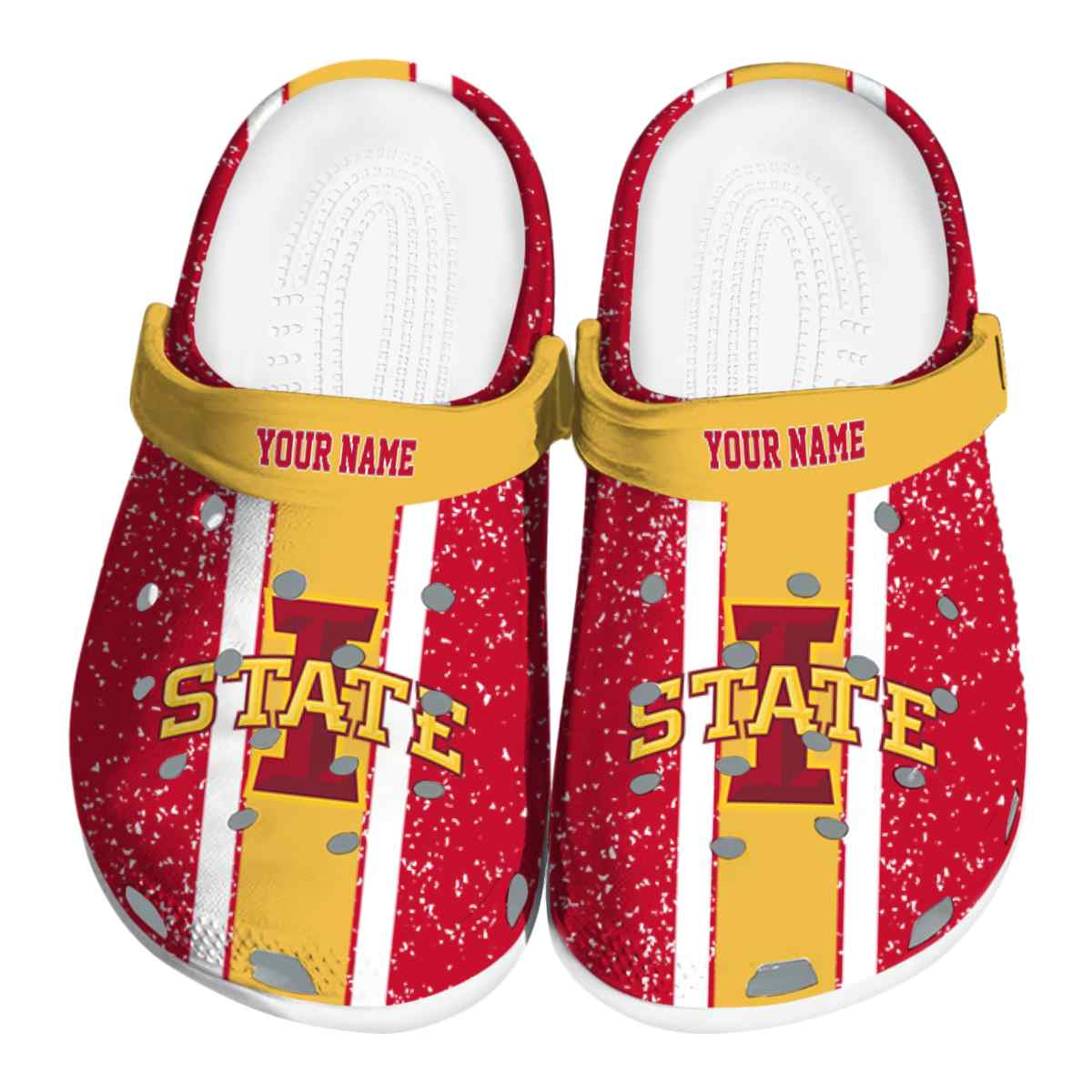 Iowa State Cyclones NCAA Sport Crocs Crocband Clogs Shoes Comfortable For Men Women and Kids