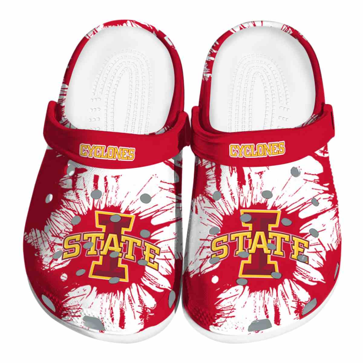 Iowa State Cyclones NCAA Sport Crocs Crocband Clogs Shoes Comfortable For Men Women and Kids