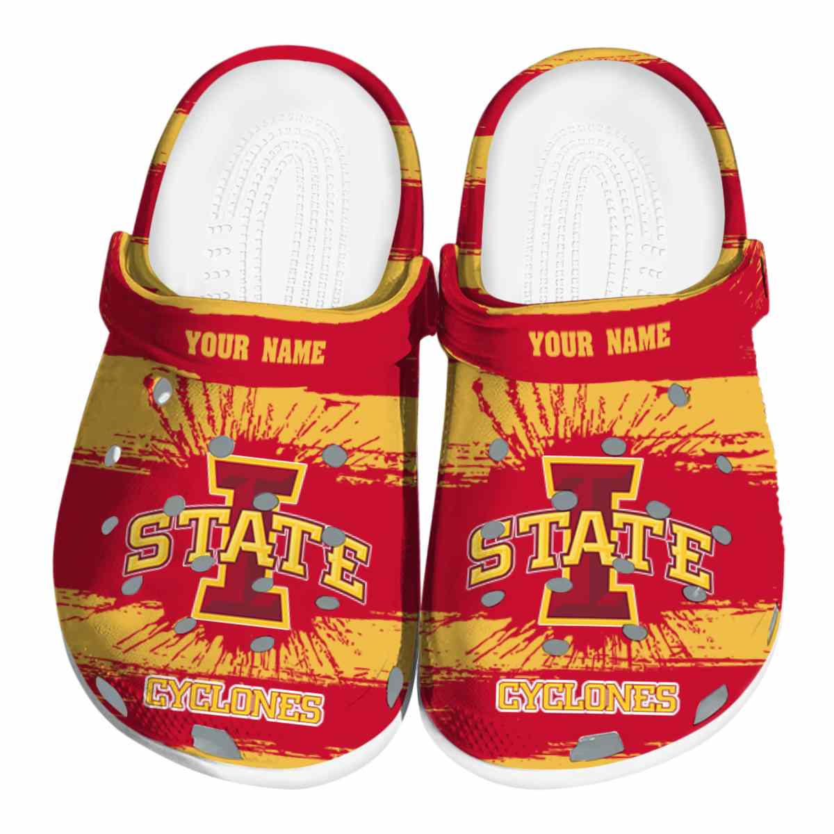 Iowa State Cyclones NCAA Sport Crocs Crocband Clogs Shoes Comfortable For Men Women and Kids