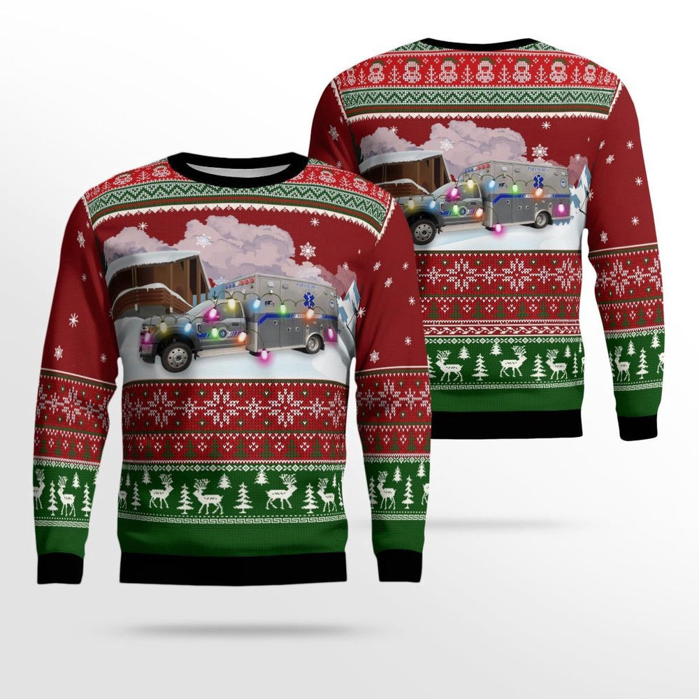 Iowa West Des Moines Emergency Medical Services AOP Ugly Sweater Xmas Unisex Sweater Christmas Gifts For Men Women