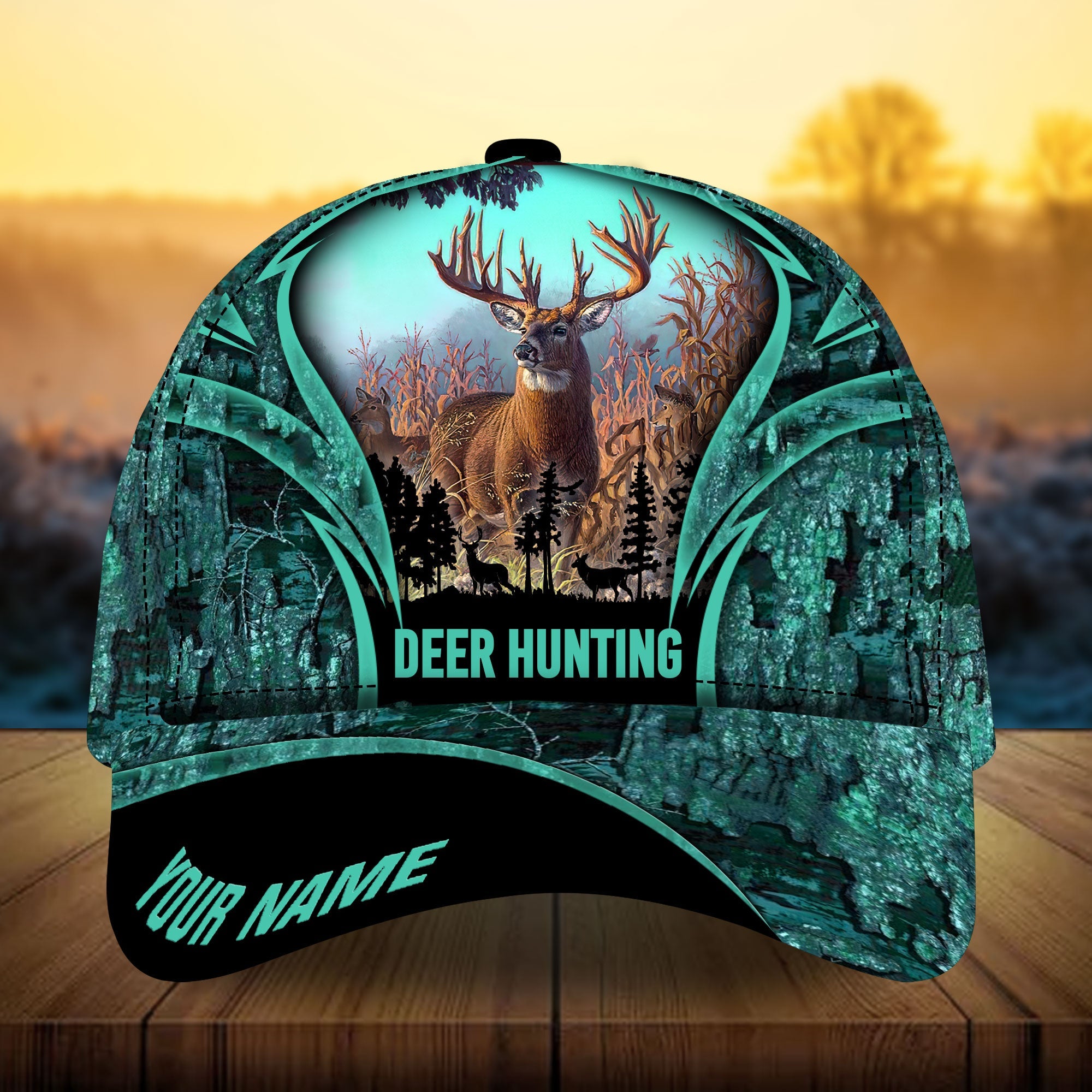 Iqroid Hunting Hats 3D Multicolored Camo Personalized Trucker Hats Custom Hats Gifts For Men & Women