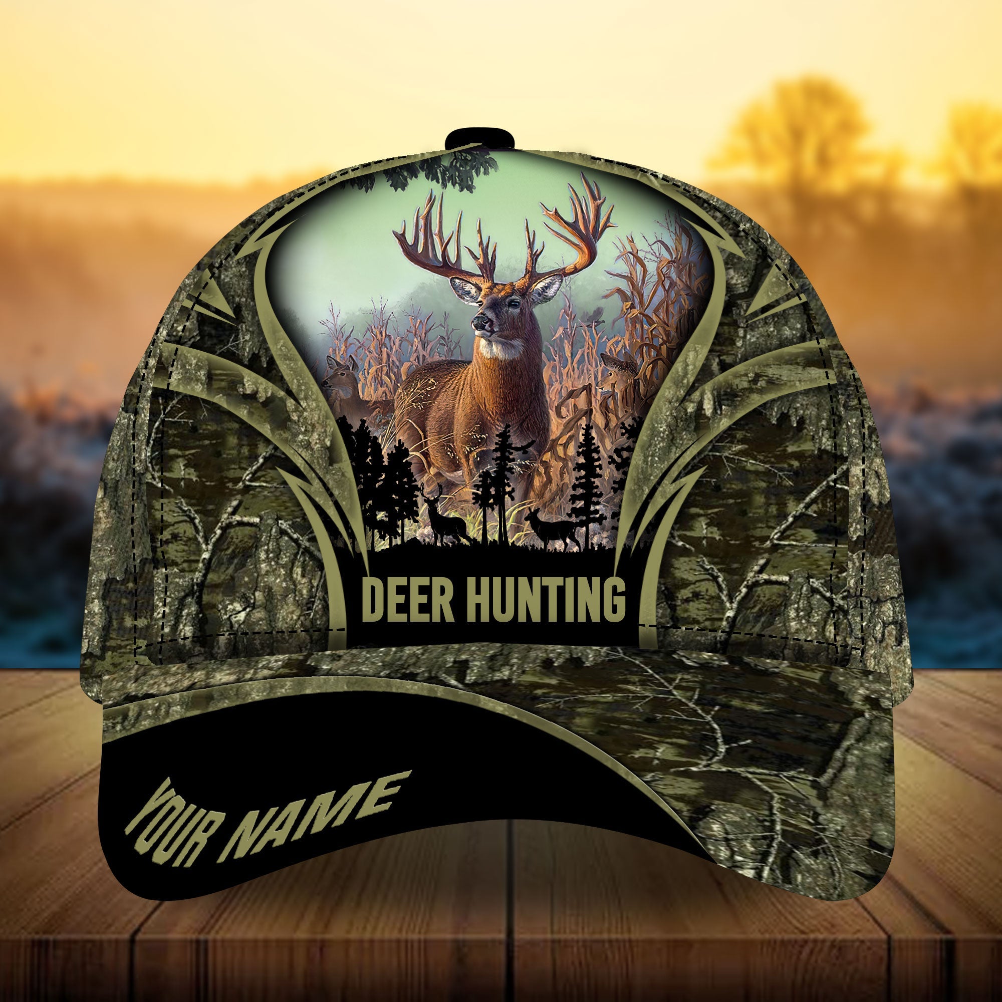 Iqroid Hunting Hats 3D Multicolored Camo Personalized Trucker Hats Custom Hats Gifts For Men & Women