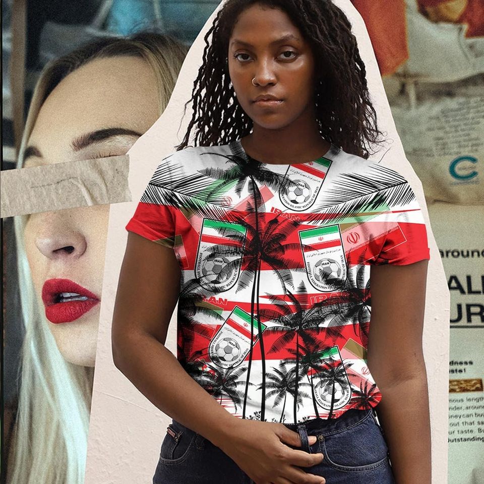 Iran Coconut Pattern Hawaiian Soccer Team, Iran World Cup 2022 3D Sweater - Image 8