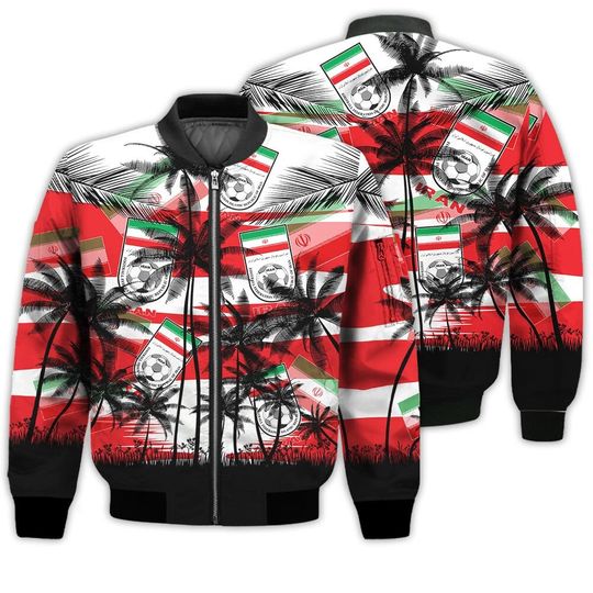Iran Coconut Pattern Hawaiian Soccer Team, Iran World Cup 2022 3D Sweater - Image 15