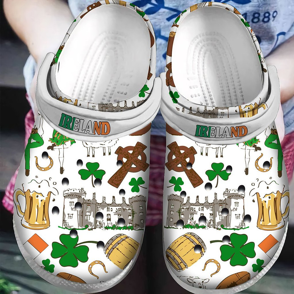 Ireland Gift For Fan Classic Water Rubber clog Shoes Comfy Footwear