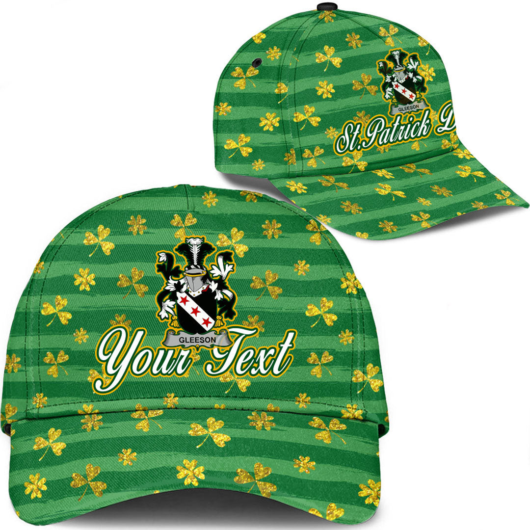 Ireland Gleeson or O Glissane Irish Family Crest Classic Cap - Luxury Golden Irish Shamrock A7 Trucker Hats Custom Hats Gifts For Men & Women